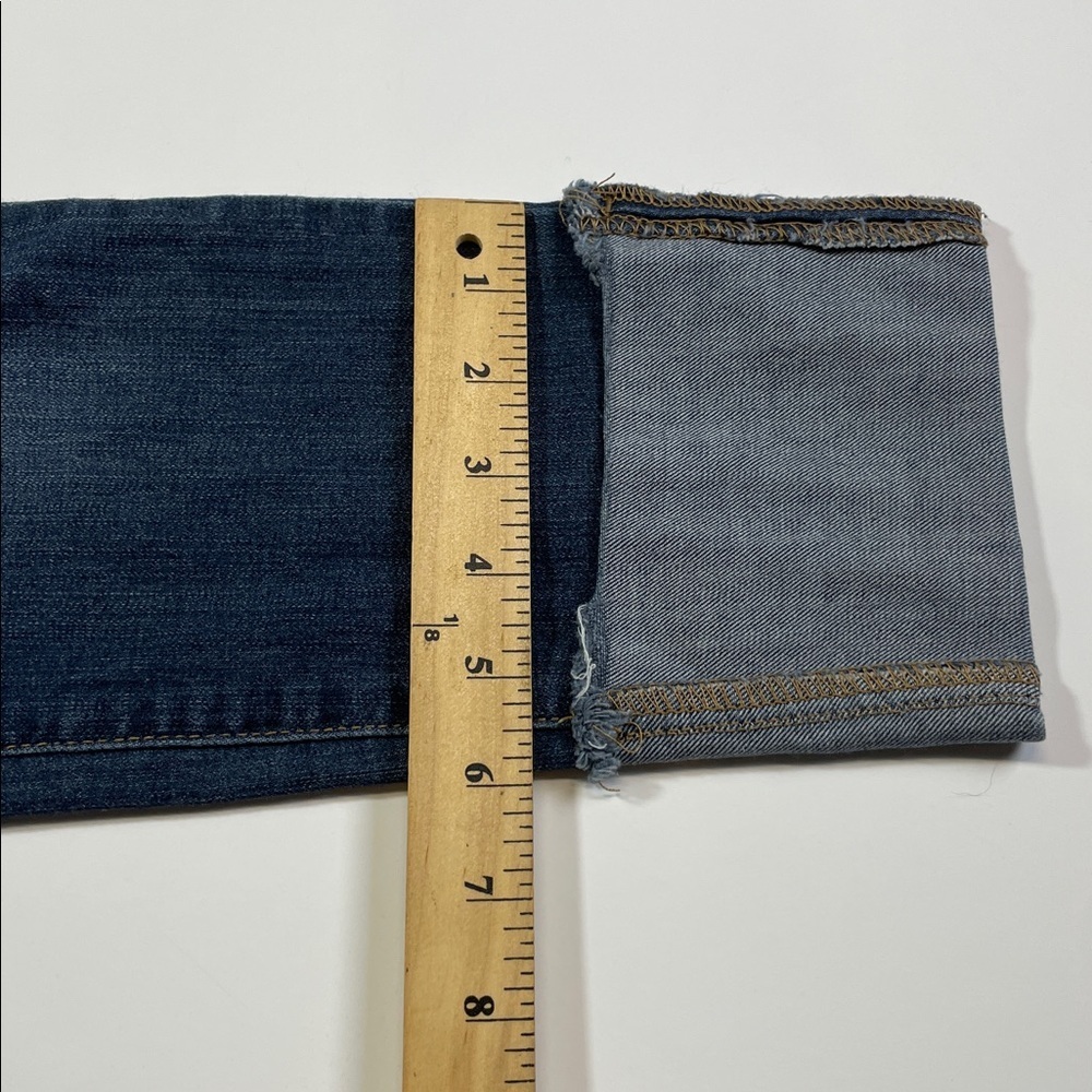 1822 Denim Taylor Jeans Women’s Distressed Cuffed Ankle Dark Wash Size 4 - Picture 8 of 8
